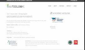 
							         SAS Curriculum Pathways | eduTOOLBOX								  
							    