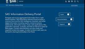 
							         SAS Information Delivery Portal Customer Documentation Page								  
							    