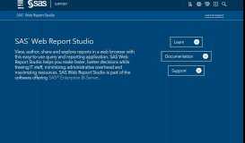 
							         SAS Web Report Studio Customer Product Page - SAS Support								  
							    