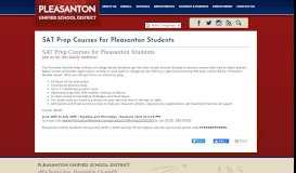 
							         SAT Prep Courses for Pleasanton Students - Pleasanton Unified ...								  
							    