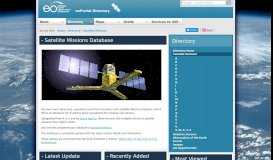
							         Satellite Missions - eoPortal Directory - ESA Earth Online								  
							    