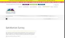 
							         Satisfaction Survey - Colorado Springs Orthopaedic Group								  
							    