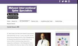 
							         Satish Dasari, MD - Midwest Interventional Spine Specialists								  
							    