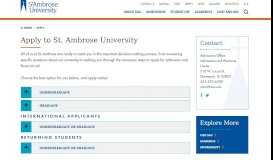 
							         SAU - Apply to St. Ambrose University								  
							    