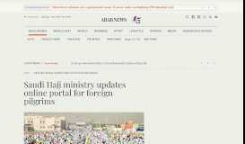 
							         Saudi Hajj ministry updates online portal for foreign pilgrims | Arab News								  
							    