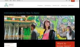 
							         Sault College International How to Apply								  
							    