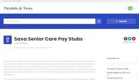 
							         Sava Senior Care Pay Stubs | Paystub & Taxes								  
							    