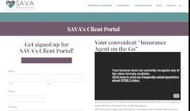 
							         SAVA's Client Portal | SAVA Insurance - Waterford, CT								  
							    