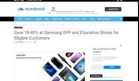 
							         Save 10-40% at Samsung EPP and Education Stores for ...								  
							    