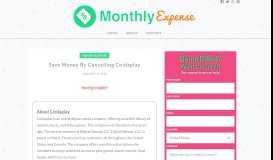
							         Save Money By Cancelling Cnidaplay – Monthly Expense								  
							    