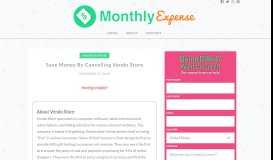 
							         Save Money By Cancelling Vendo Store – Monthly Expense								  
							    