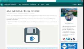
							         Save publishing site as a template | HANDS ON SharePoint								  
							    