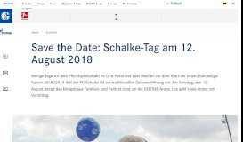 
							         Save the Date: Schalke-Tag am 12. August - Fußball - Schalke 04								  
							    