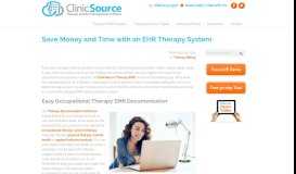 
							         Save Time & Money With a Therapy EMR/EHR ... - ClinicSource								  
							    