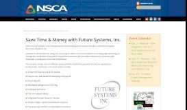 
							         Save Time & Money with Future Systems, Inc. - NSCA								  
							    