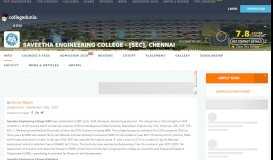 
							         Saveetha Engineering College - [SEC], Chennai Courses & Fees ...								  
							    