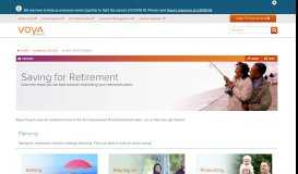 
							         Saving for Retirement | Voya Financial								  
							    