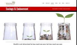 
							         Savings & Endowment - Wai & Associates								  
							    