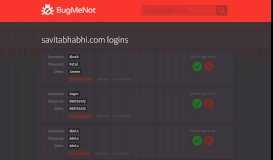 
							         savitabhabhi.com passwords - BugMeNot								  
							    