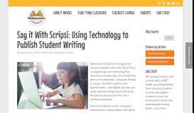 
							         Say it With Scripsi: Using Technology to Publish Student Writing								  
							    