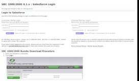 
							         SBC 1000/2000 4.1.x : Salesforce Login								  
							    