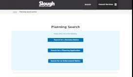 
							         SBC Planning Search								  
							    