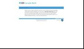 
							         SBI Canada Bank Online Services - Telpay								  
							    