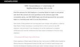 
							         SBI Gyanodaya e Learning at mybanklearning.sbi.co.in								  
							    