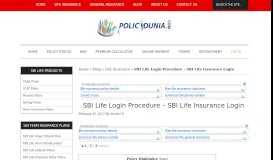 
							         SBI Life Login Page | Steps for SBI Life New User Login								  
							    