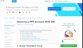 
							         SBI PPF Account - How to open PPF Account in SBI Online? - ClearTax								  
							    
