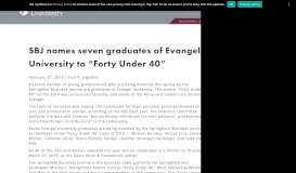 
							         SBJ 40 under 40 - Evangel University								  
							    