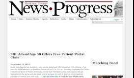 
							         SBL AdvantAge 50 Offers Free Patient Portal Class – News Progress								  
							    