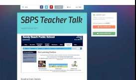 
							         SBPS Teacher Talk | Smore Newsletters								  
							    