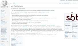 
							         sbt (software) - Wikipedia								  
							    