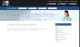 
							         SC DHEC Immunization Registry - SCHIEx								  
							    
