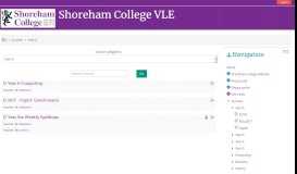 
							         SC VLE: Year 6 - Shoreham College VLE								  
							    