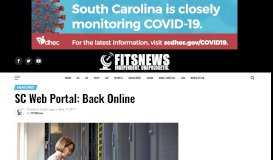 
							         SC Web Portal: Back Online – FITSNews								  
							    