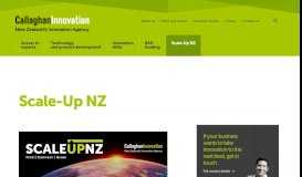 
							         Scale-Up NZ | Callaghan Innovation								  
							    
