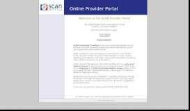 
							         SCAN Provider Portal								  
							    