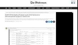 
							         SCERT NTSE Madhya Pradesh results 2019 declared at ...								  
							    