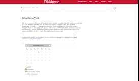 
							         Schedule A Visit - Admissions - Dickinson College								  
							    