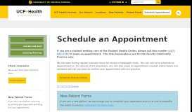 
							         Schedule an Appointment at UCF Health								  
							    