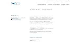 
							         Schedule an Appointment - Cascade Centers								  
							    