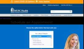 
							         Schedule an Appointment with MUSC | MUSC Health ...								  
							    