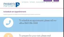 
							         Schedule and Appointment with Pediatric Partners								  
							    