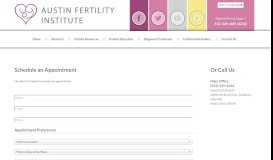 
							         Schedule Appointment | Austin Fertility Institute								  
							    