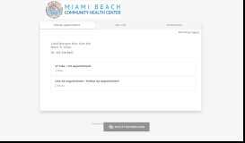 
							         Schedule Appointment with Miami Beach Community Health Center								  
							    