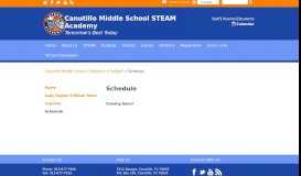 
							         Schedule - Canutillo Middle School								  
							    