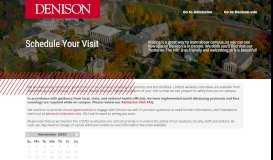 
							         Schedule Your Visit to Denison - Denison University								  
							    
