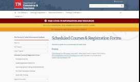 
							         Scheduled Courses & Registration Forms - TN.gov								  
							    